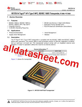 RF37S114 data sheet, product information and support 